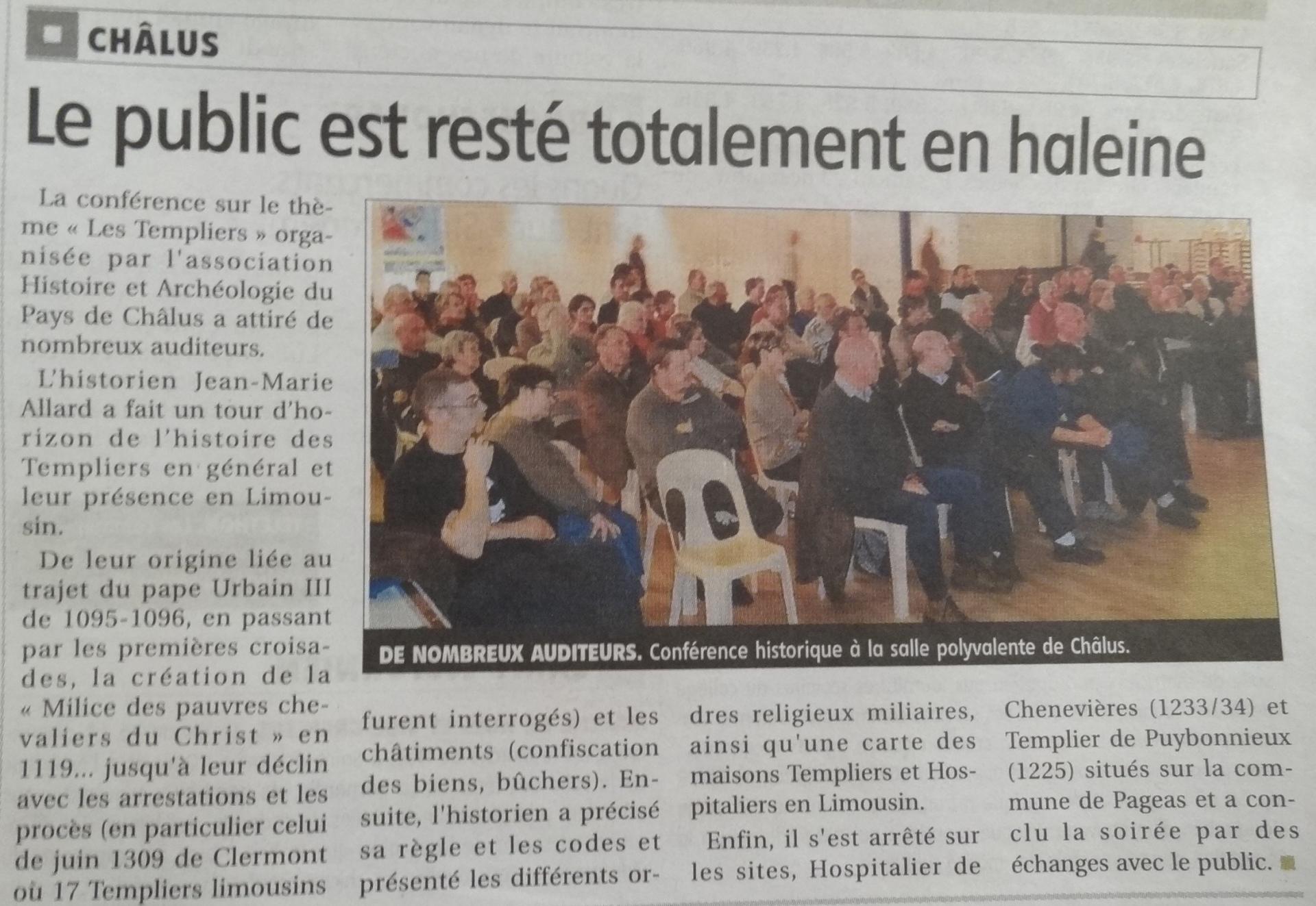 Art. Le Populaire du 09/12/2014